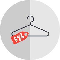 Clothes Hanger Flat Scale Icon vector