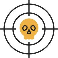 Targeted Skined Filled Icon vector
