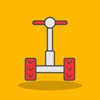 Segway Filled Shadow Icon vector