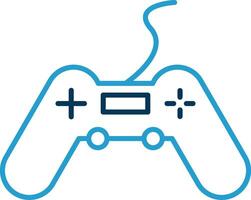 Gaming Line Blue Two Color Icon vector