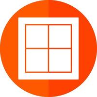 Window Glyph Red Circle Icon vector