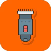 Shaving Machine Filled Orange background Icon vector