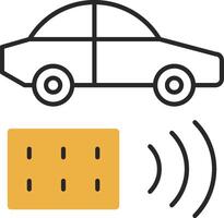 Remote Vehicle Skined Filled Icon vector