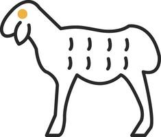 Sheep Skined Filled Icon vector