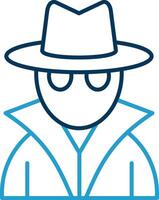 Criminal Line Blue Two Color Icon vector