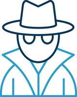 Criminal Line Blue Two Color Icon vector