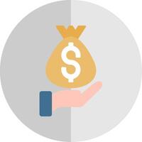Money Bag Flat Scale Icon vector