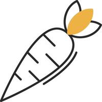 Carrot Skined Filled Icon vector