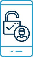 Access Line Blue Two Color Icon vector