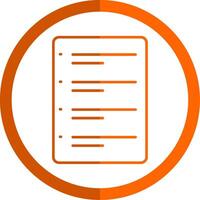 To Do List Line Orange Circle Icon vector