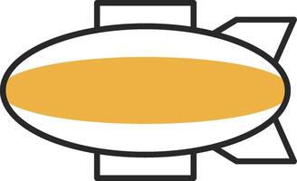 Blimp Skined Filled Icon vector