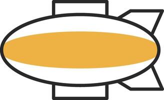 Blimp Skined Filled Icon vector