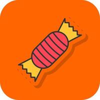 caramelo lleno naranja antecedentes icono vector