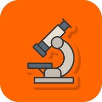 Microscope Filled Orange background Icon vector