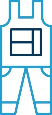 Overalls Line Blue Two Color Icon