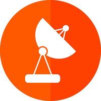 Satellite Dish Glyph Red Circle Icon vector