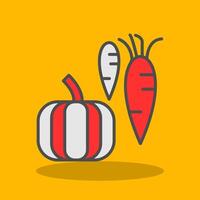 Vegetables Filled Shadow Icon vector