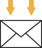 Mail Skined Filled Icon vector