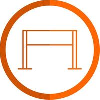 Gameplay Line Orange Circle Icon vector
