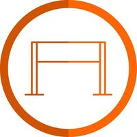 Gameplay Line Orange Circle Icon vector