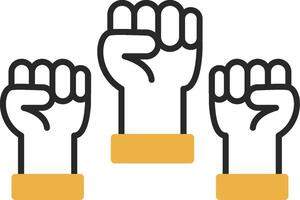 Protest Skined Filled Icon vector