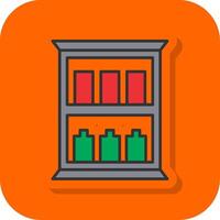 Medicine Cabinet Filled Orange background Icon vector