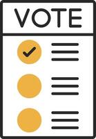 Number of vote Skined Filled Icon vector