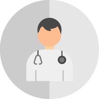 Doctor Flat Scale Icon vector