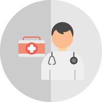 Doctor Flat Scale Icon vector