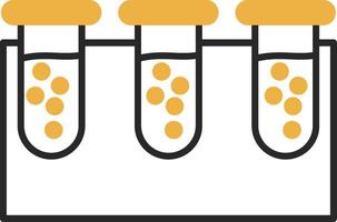 Test tube Skined Filled Icon vector