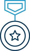 Winning Line Blue Two Color Icon vector