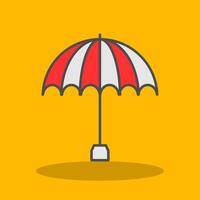 Umbrella Filled Shadow Icon vector