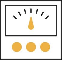 Voltage Indicator Skined Filled Icon vector