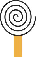 Spiral Skined Filled Icon vector