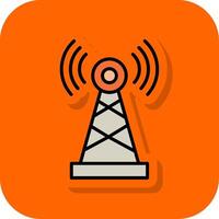 telecomunicaciones lleno naranja antecedentes icono vector