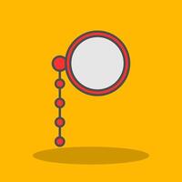 Monocle Filled Shadow Icon vector