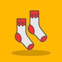 Pair of Socks Filled Shadow Icon vector