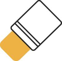 Eraser Tool Skined Filled Icon vector