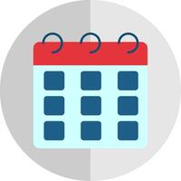 Calendar Flat Scale Icon vector