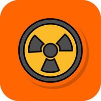 nuclear lleno naranja antecedentes icono vector