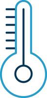 Temperature Line Blue Two Color Icon vector