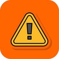 Dangerous Goods Filled Orange background Icon vector