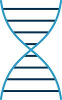 DNA Line Blue Two Color Icon vector