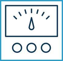 Voltage Indicator Line Blue Two Color Icon vector