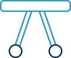 Swinging Cradle Line Blue Two Color Icon vector