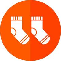 Sock Glyph Red Circle Icon vector