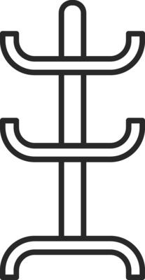 Coat Rack Skined Filled Icon