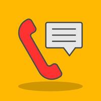 Helpline Filled Shadow Icon vector