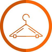 Hanger Line Orange Circle Icon vector