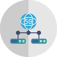 Network Server Flat Scale Icon vector